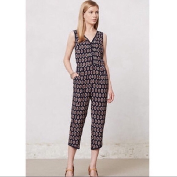 Anthropologie Pants - Anthropologie Lilka Patterned Cropped Jumpsuit XS
